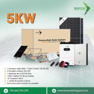 Soluciona los apagones con este kit solar 5kW: incluye baterías para mantener tu nevera, ventiladores y luces encendidas sin interrupciones.